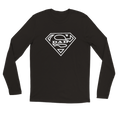 Super dad svart långärmad t-shirt 5523