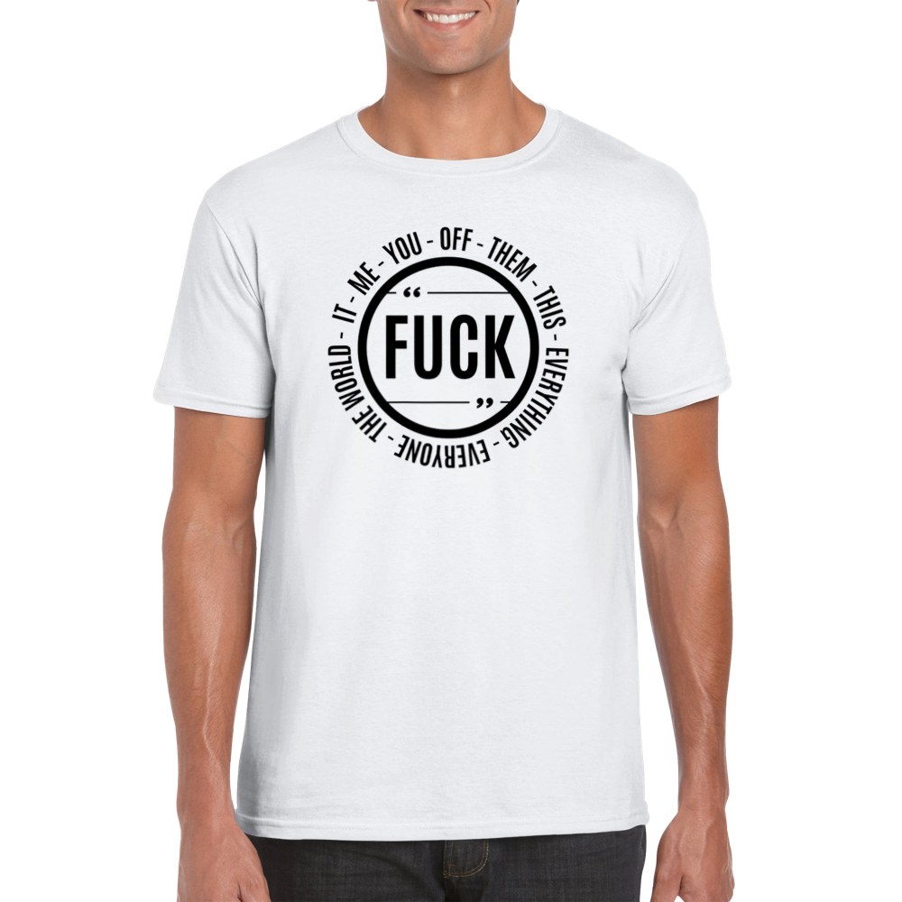 Fuck rundhalsad t-shirt 5439