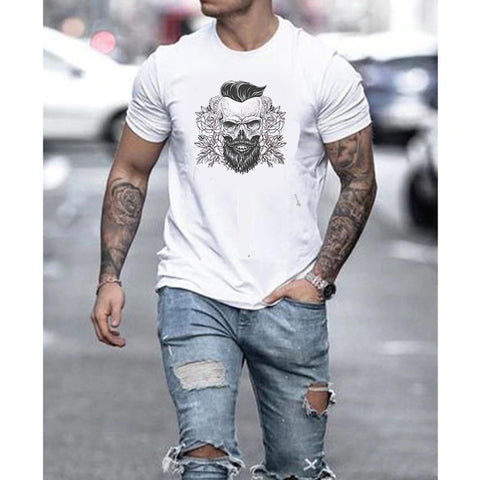 Bearded skull  t-shirt 5058