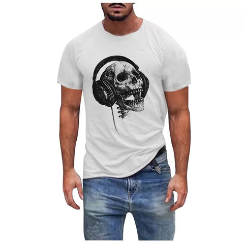 Klassisk skull rundhalsad t-shirt 5023